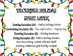 Holiday Spirit Week